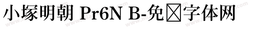 小塚明朝 Pr6N B字体转换